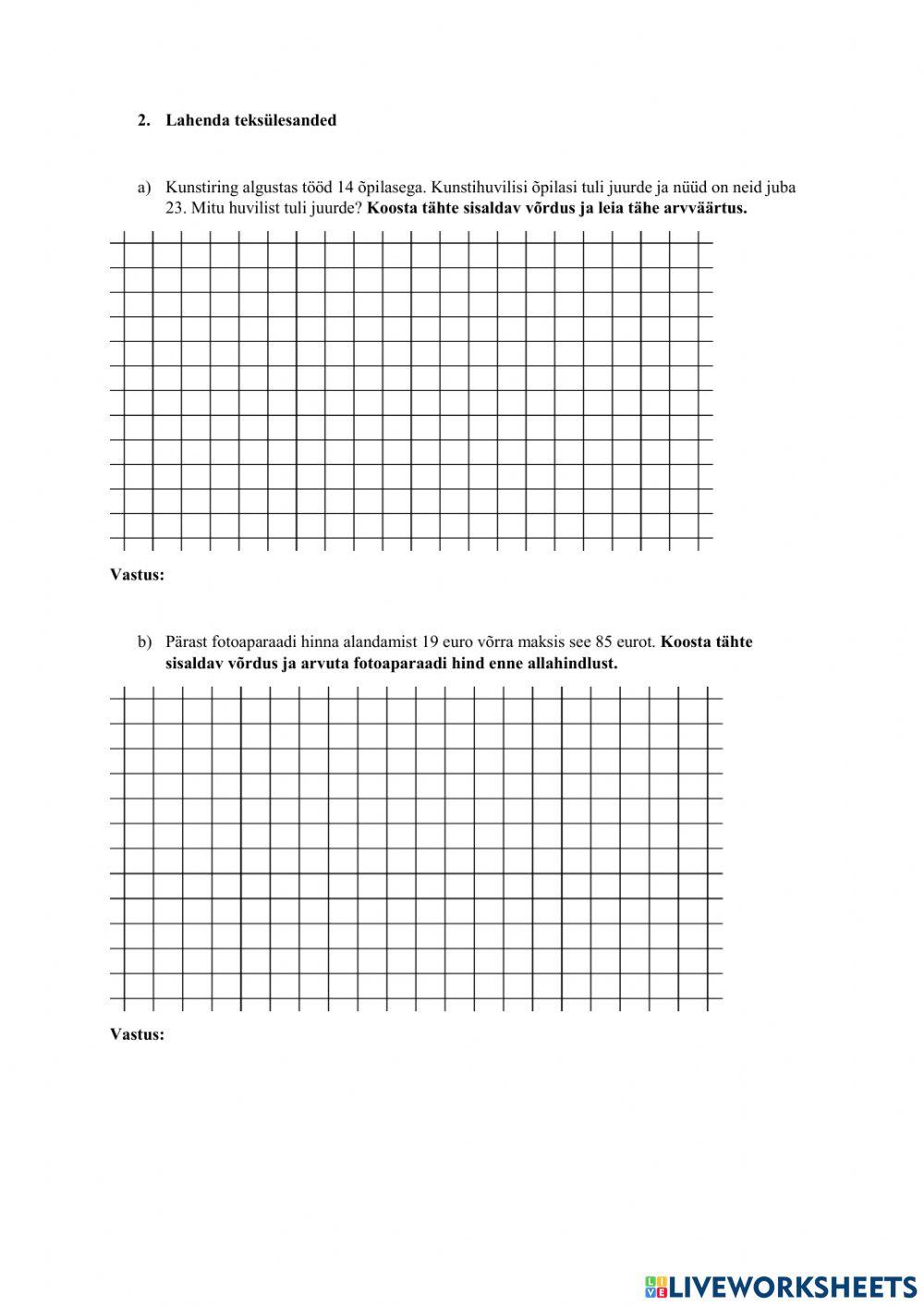 4.klass.KT.kirjalik korrutamine ja jagamine