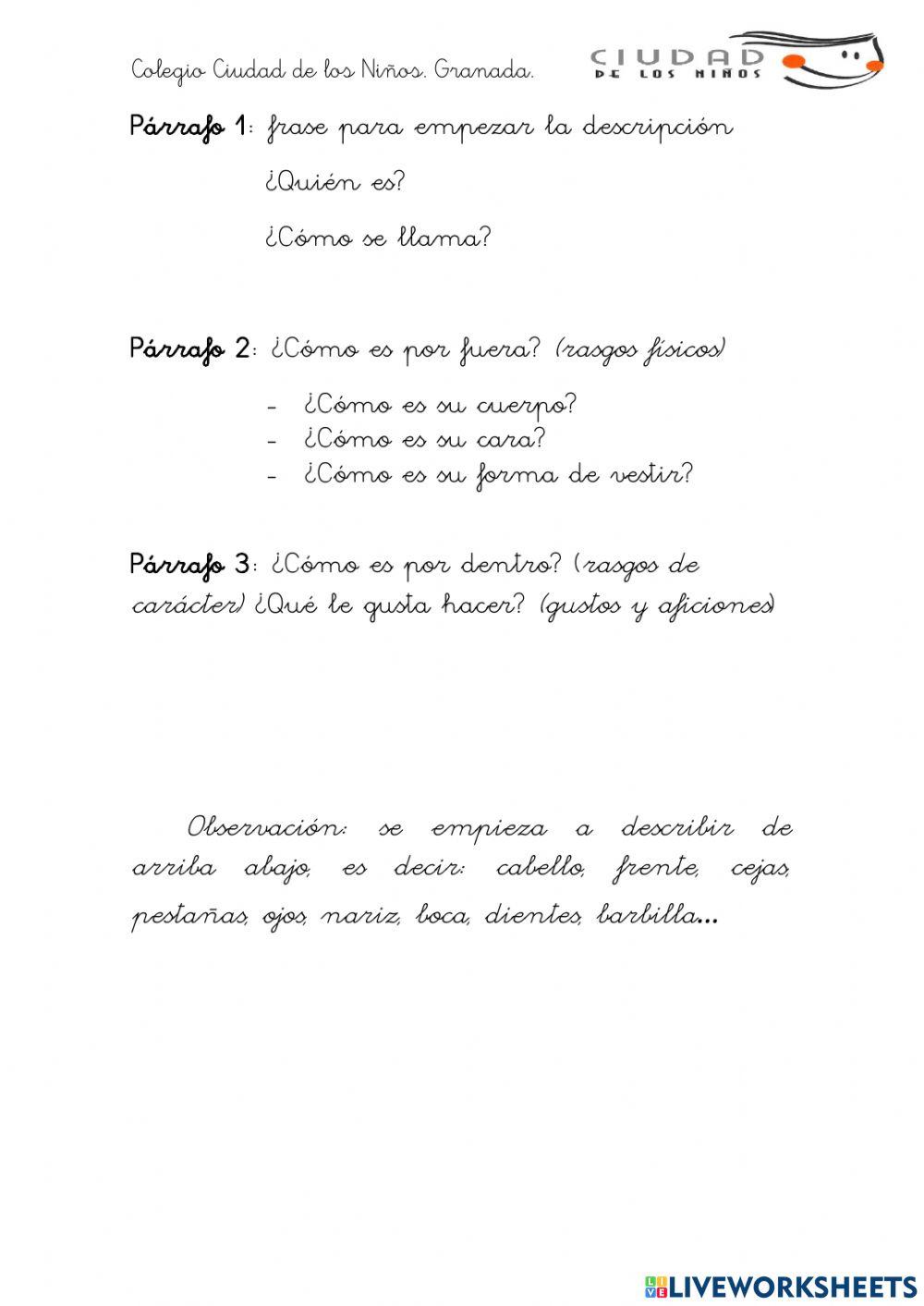 Descripción de personas