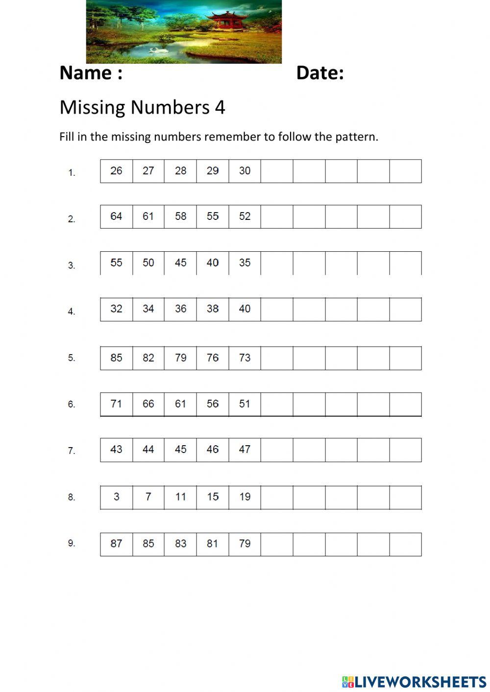 Missing Numbers 4
