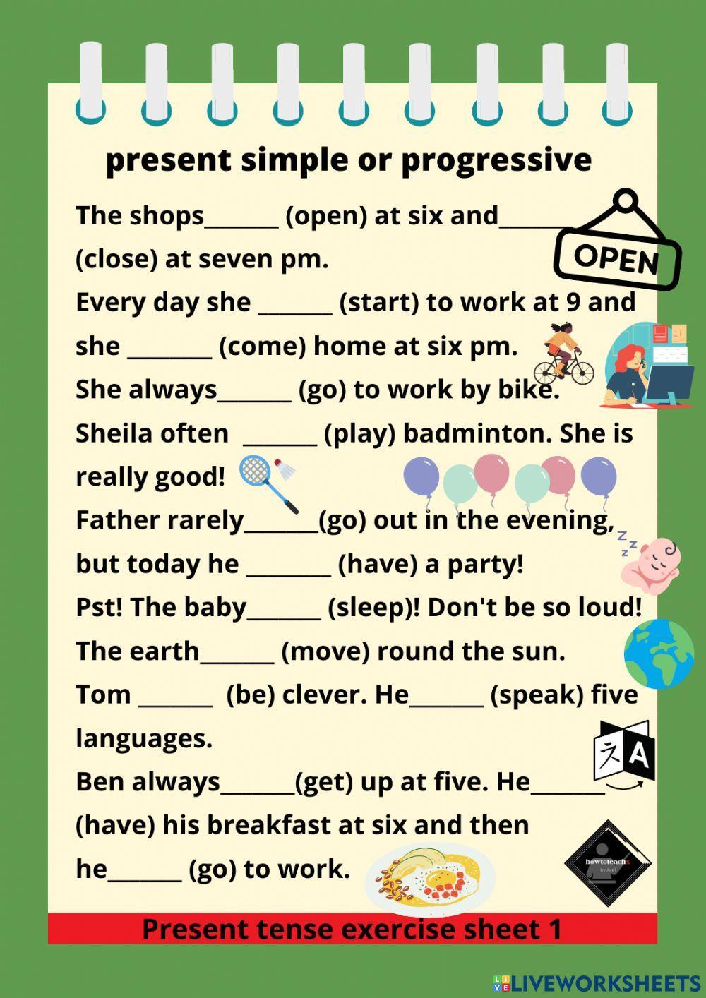 Present simple or progressive