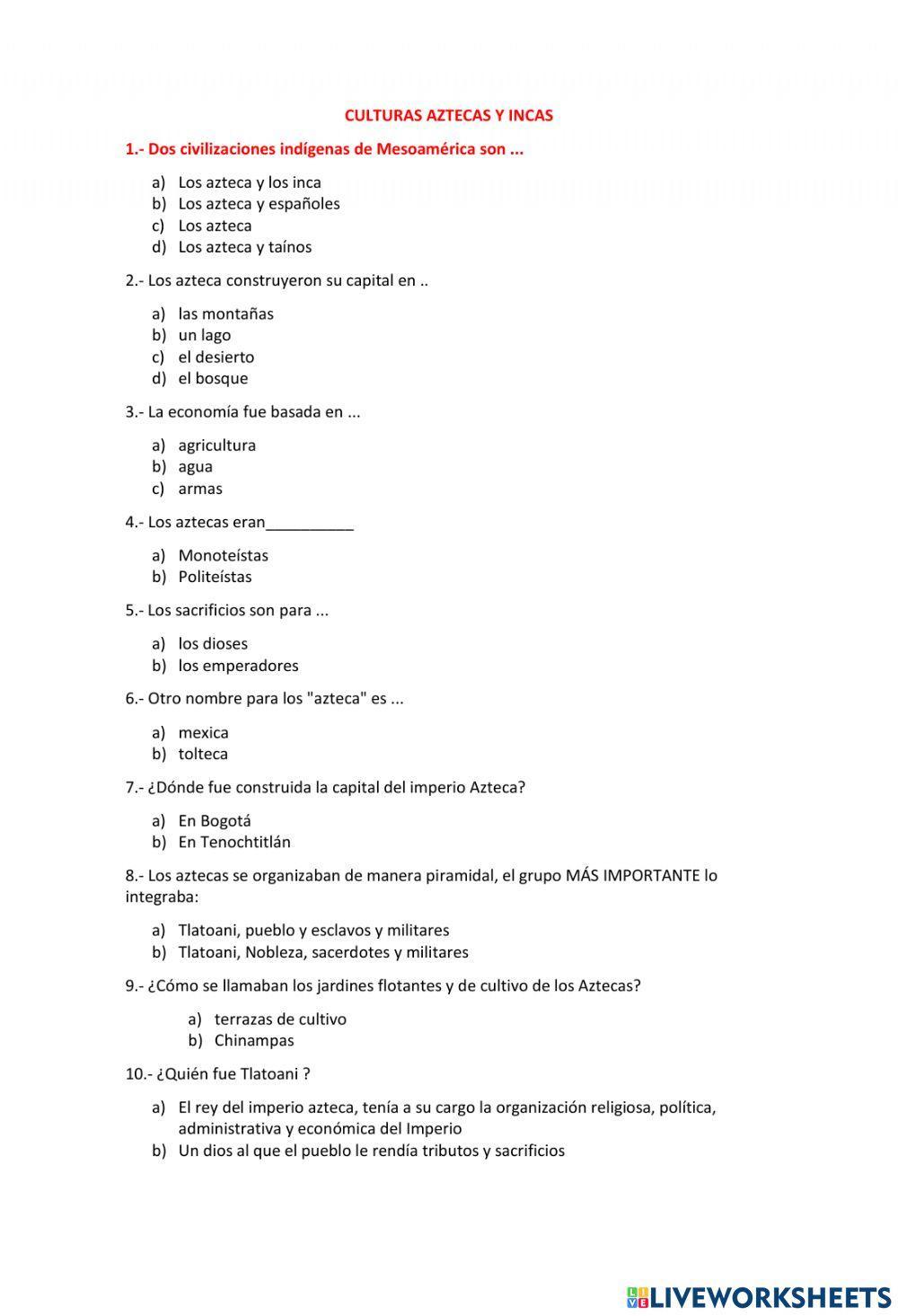 Culturas precolombinas