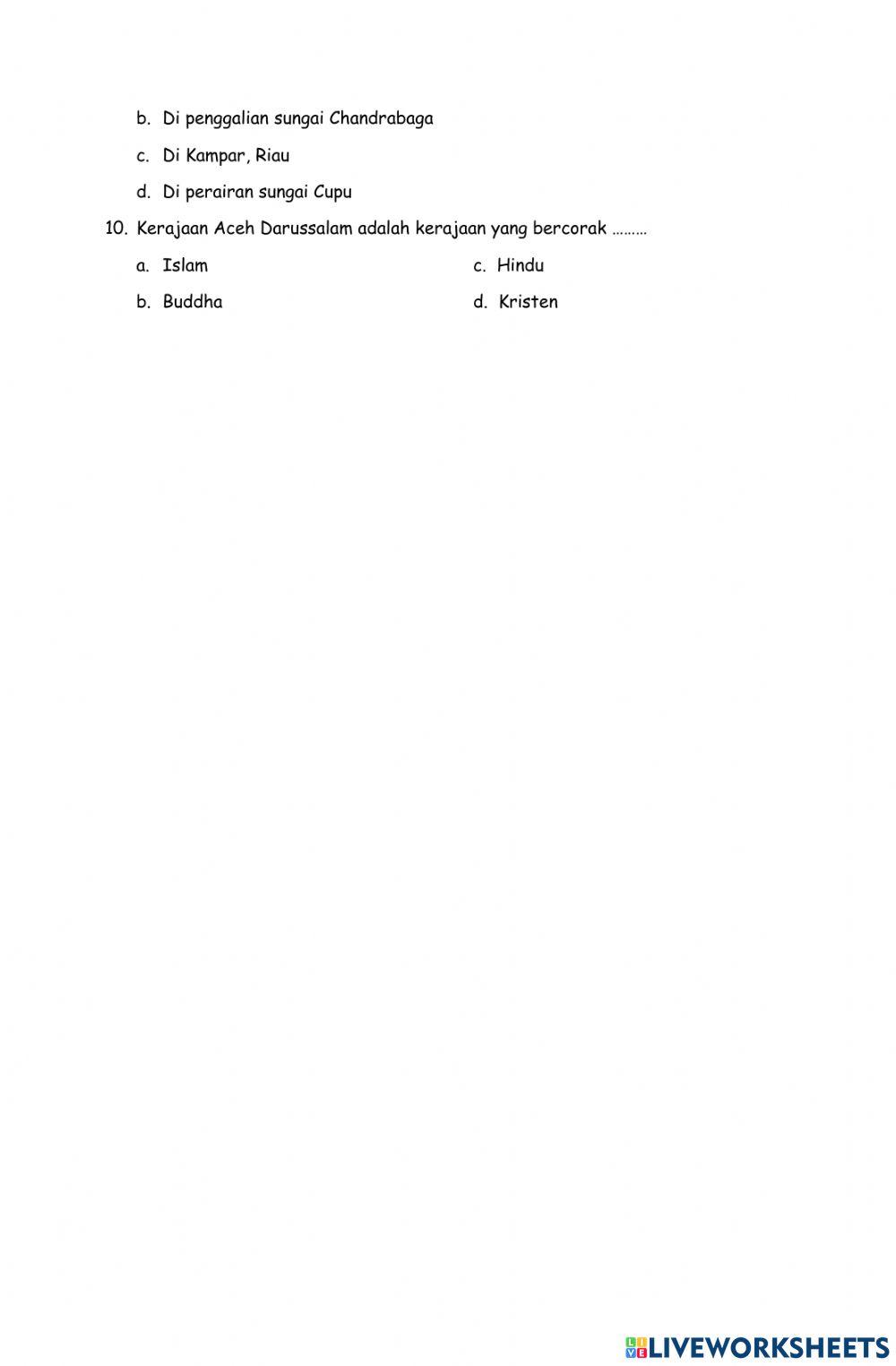 Soal evauasi pembelajaran 1