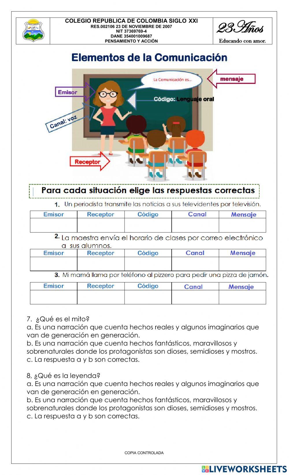 Bimestral grado segundo y tercero