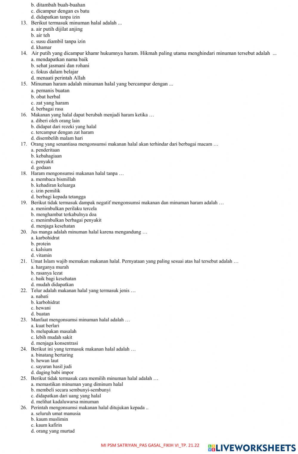 Mi psm satriyan fikih 6 gasal