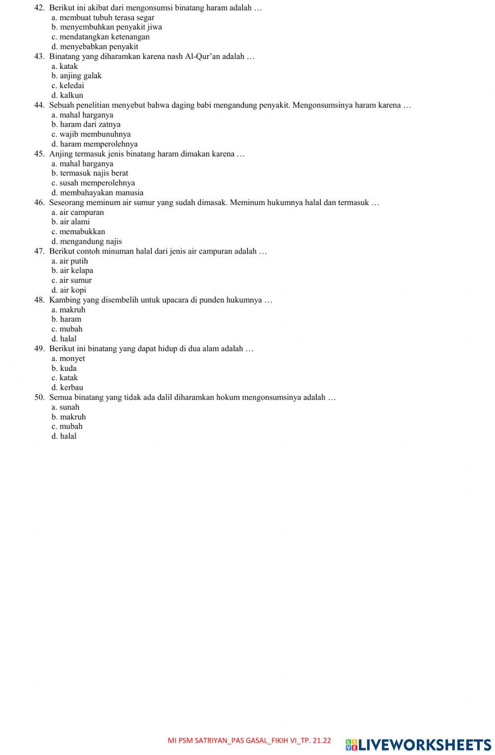 Mi psm satriyan fikih 6 gasal