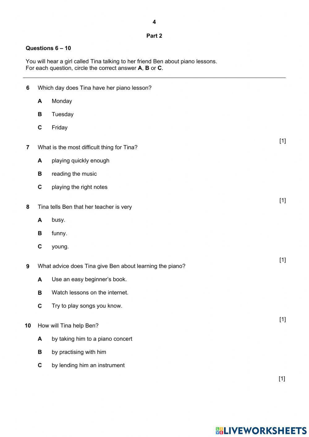 Checkpoint Listening