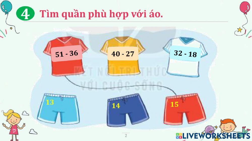 Luyện tập phép trừ (tr.92)