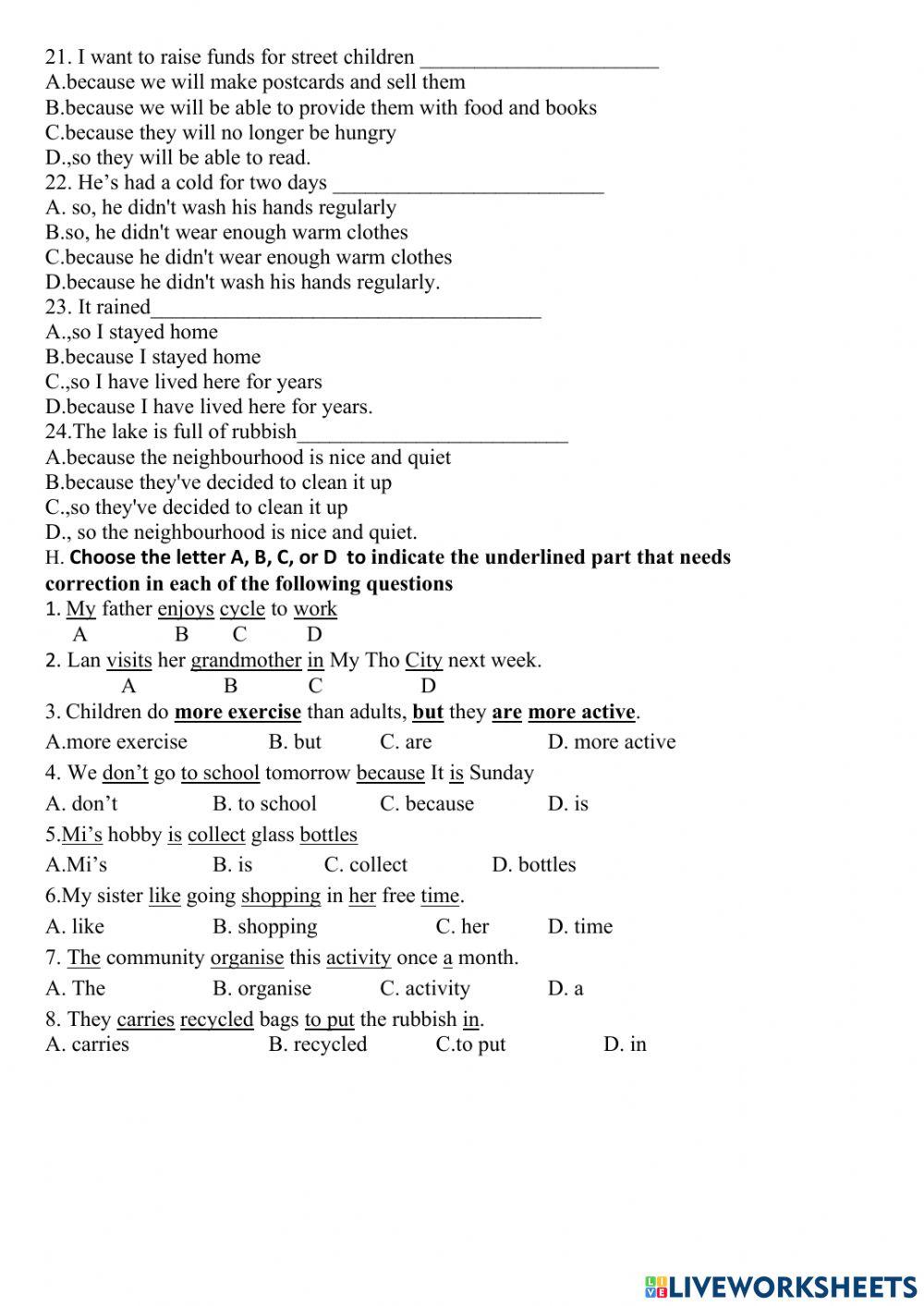 Review Unit 1-3 English 7