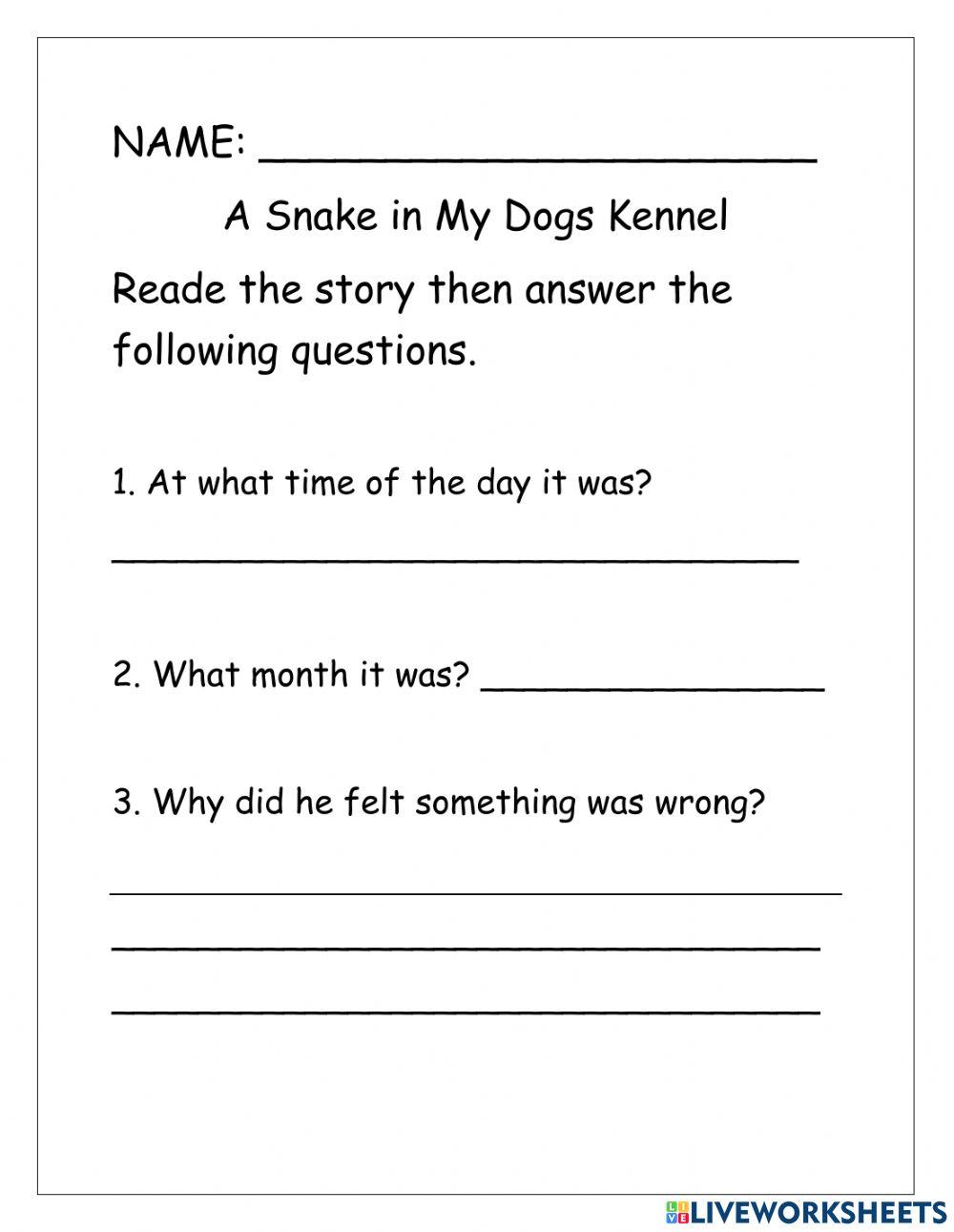 Comperhension question