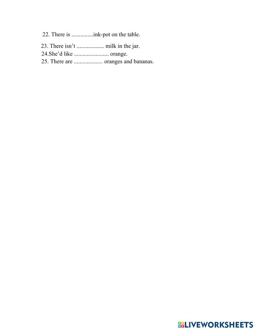 Bài tập ngữ pháp