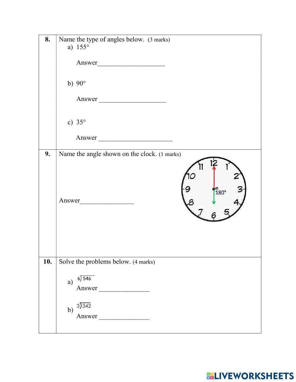 Christmas Mathematics Test