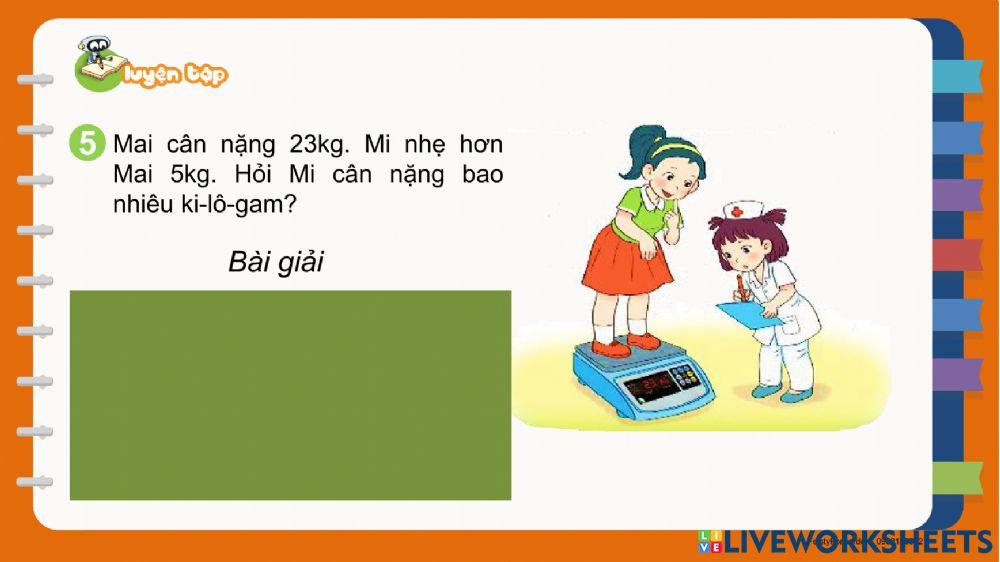 Toán Luyện tập trang 86