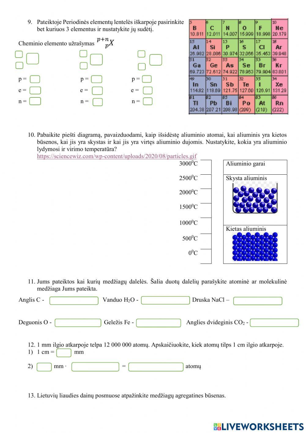 Kartojimas -Fizikinių kūnų sandara ir savybės-