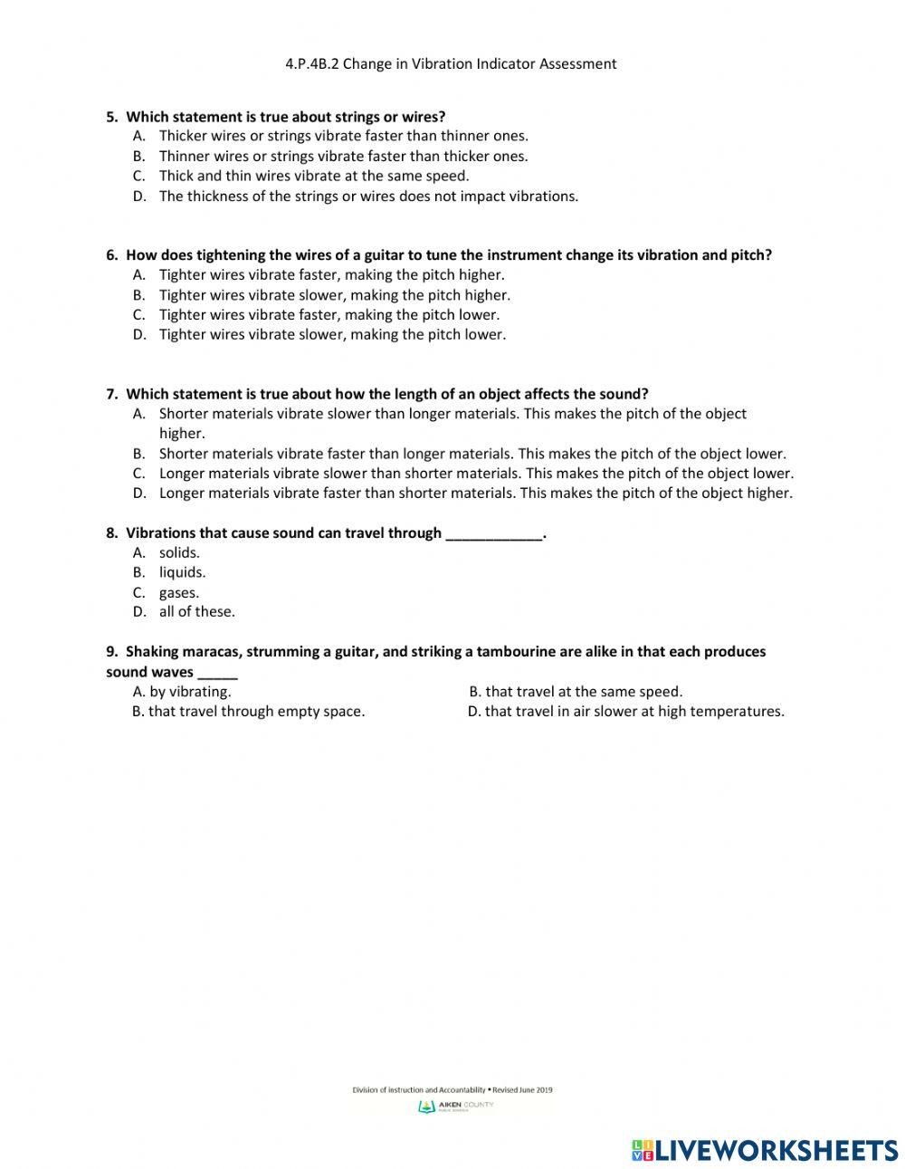 4P4B2 Change in Vibration Indicator Assessment