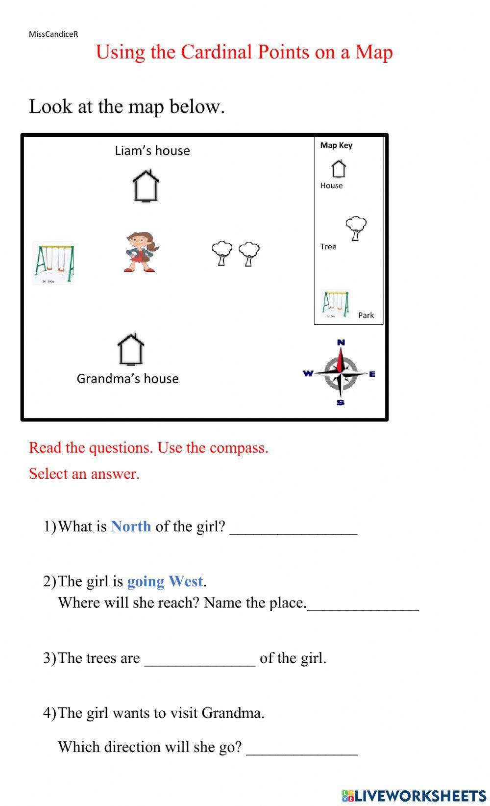 Using the cardinal points Using the cardinal points