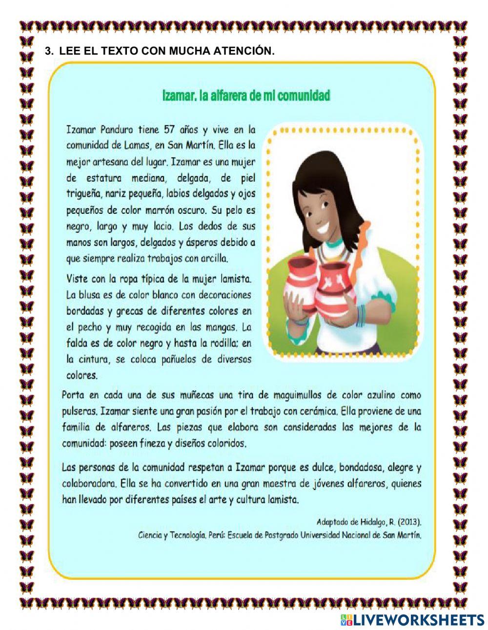 Izamar: LA ALFARERA DE MI COMUNIDAD