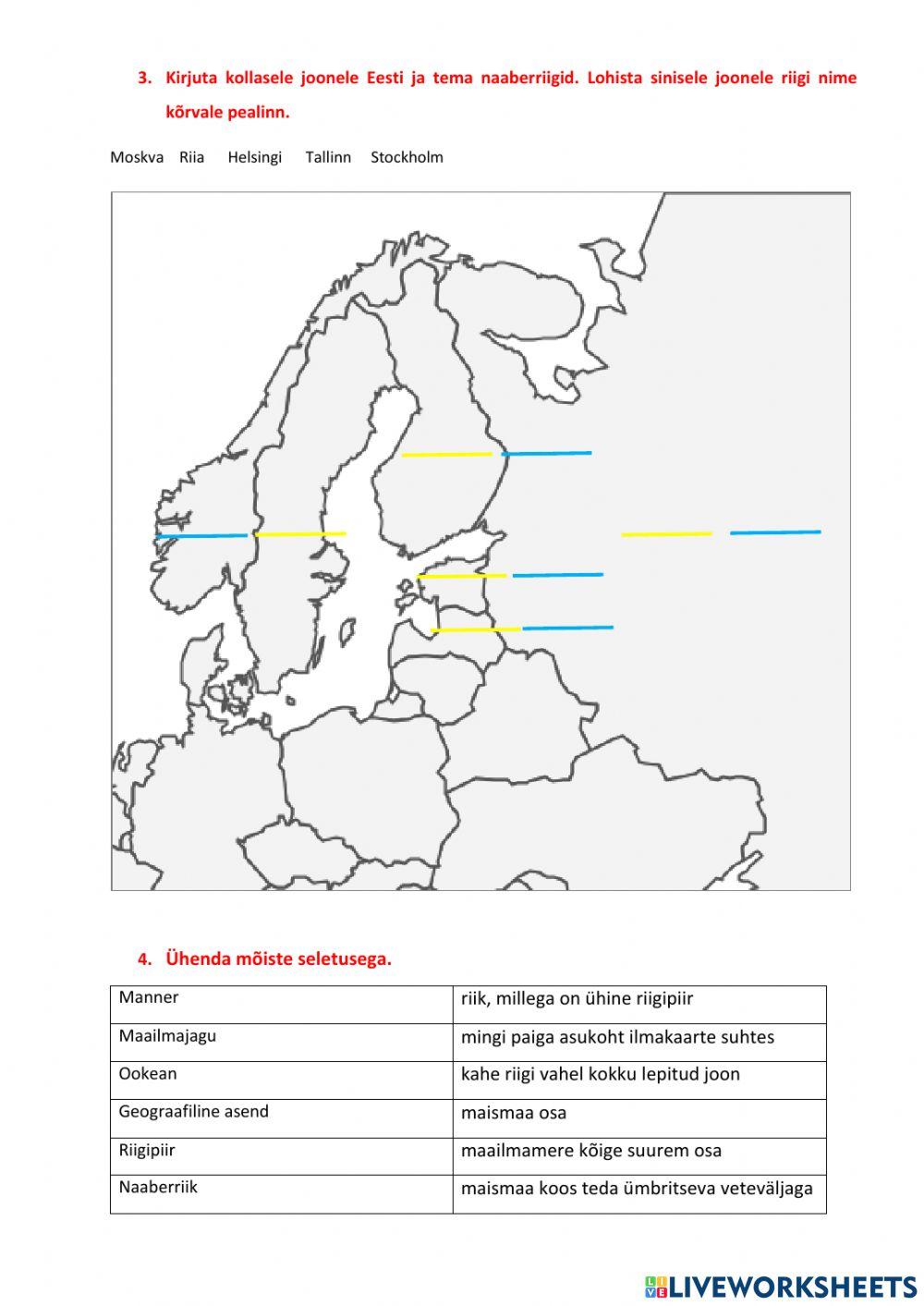 Mandrid, maailmajaod, ookeanid