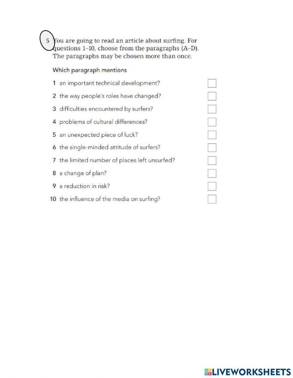 FCE Selections Unit 1-4