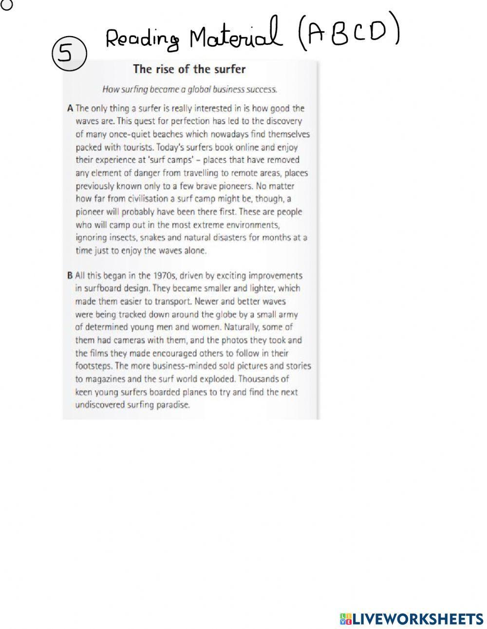 FCE Selections Unit 1-4