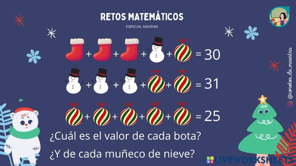 Retos matemáticos especial navidad 1