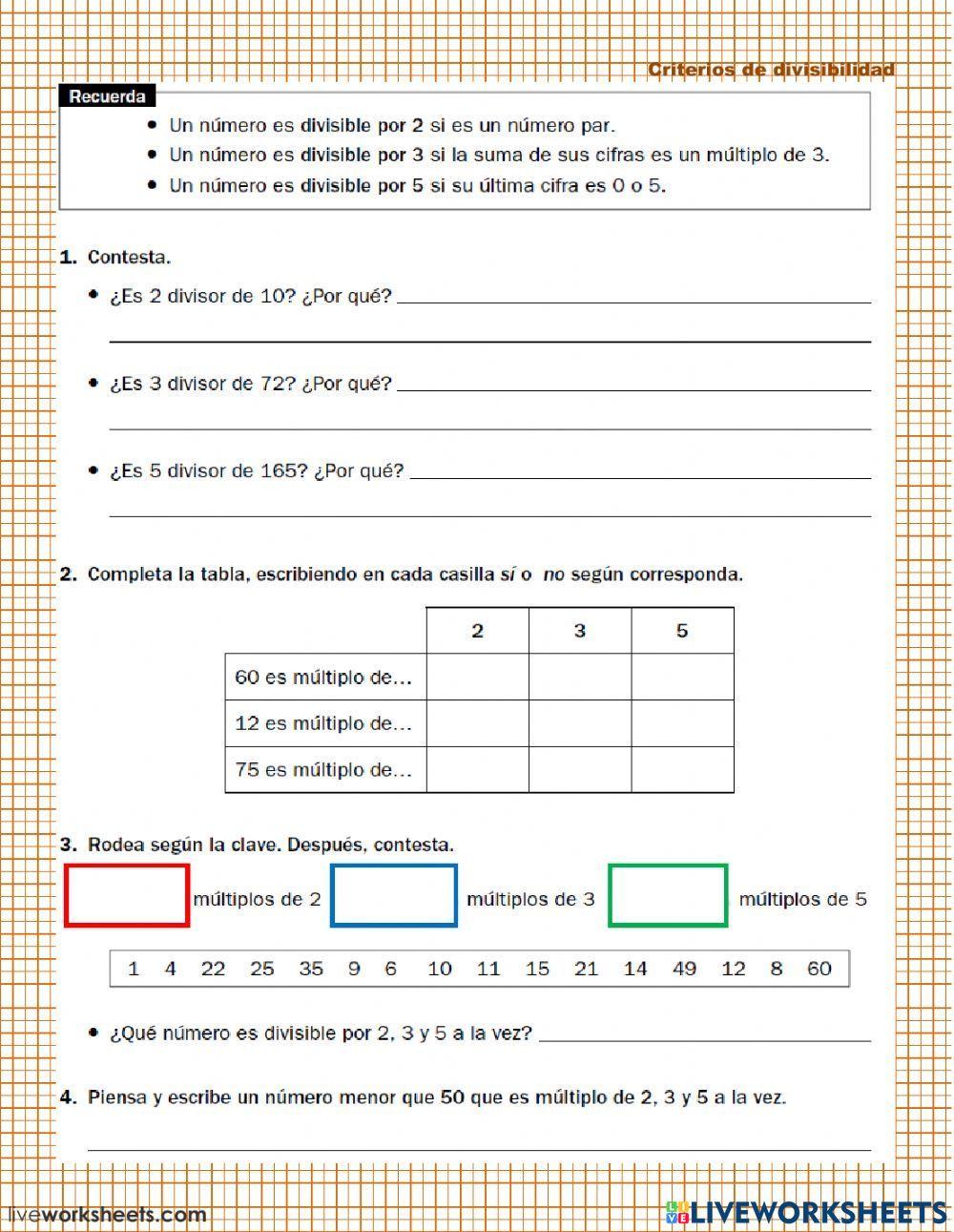 Matemáticas múltiplos