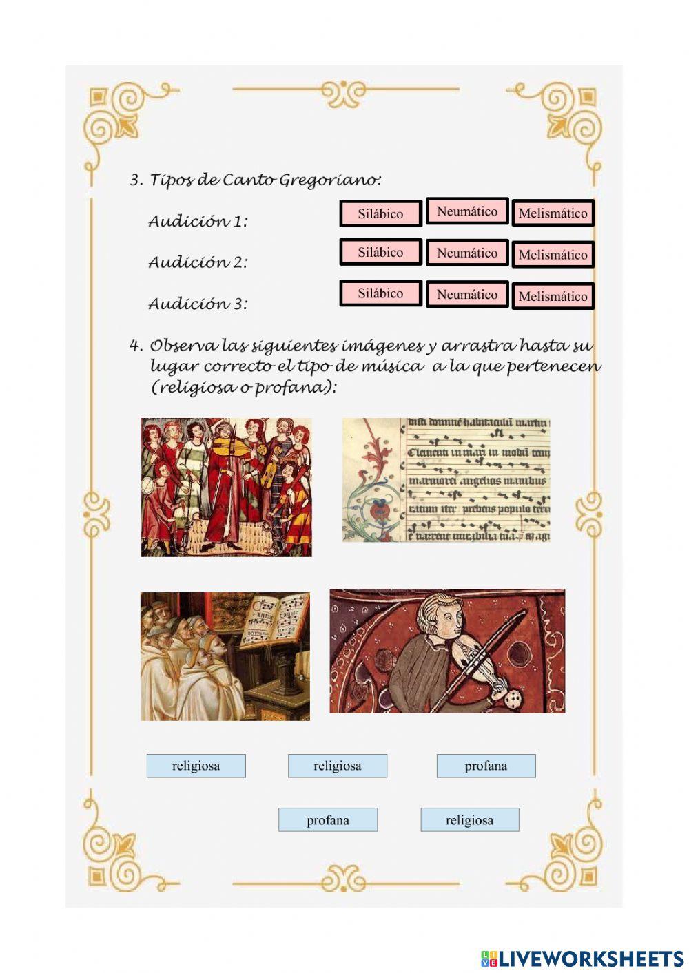 Ficha auditiva de la edad media