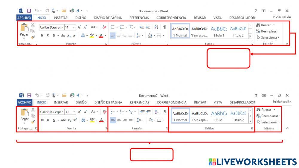Elementos de Ventanas de Office