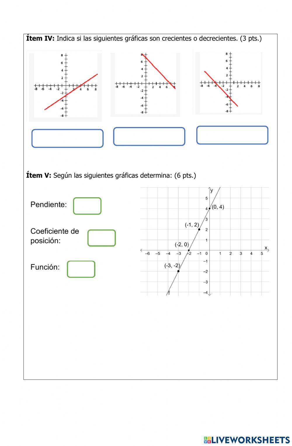 Funciones lineal y afín