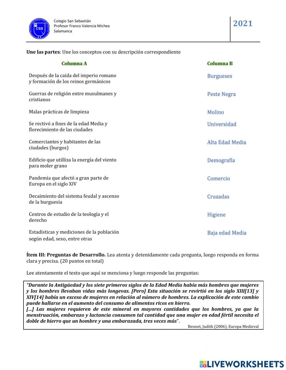 Guía 7mo Básico Unidad III
