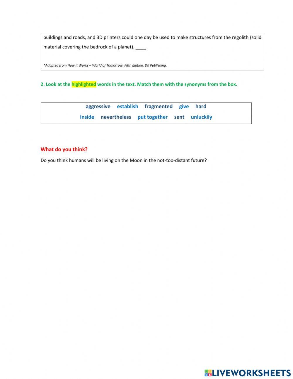 The Future and the Space