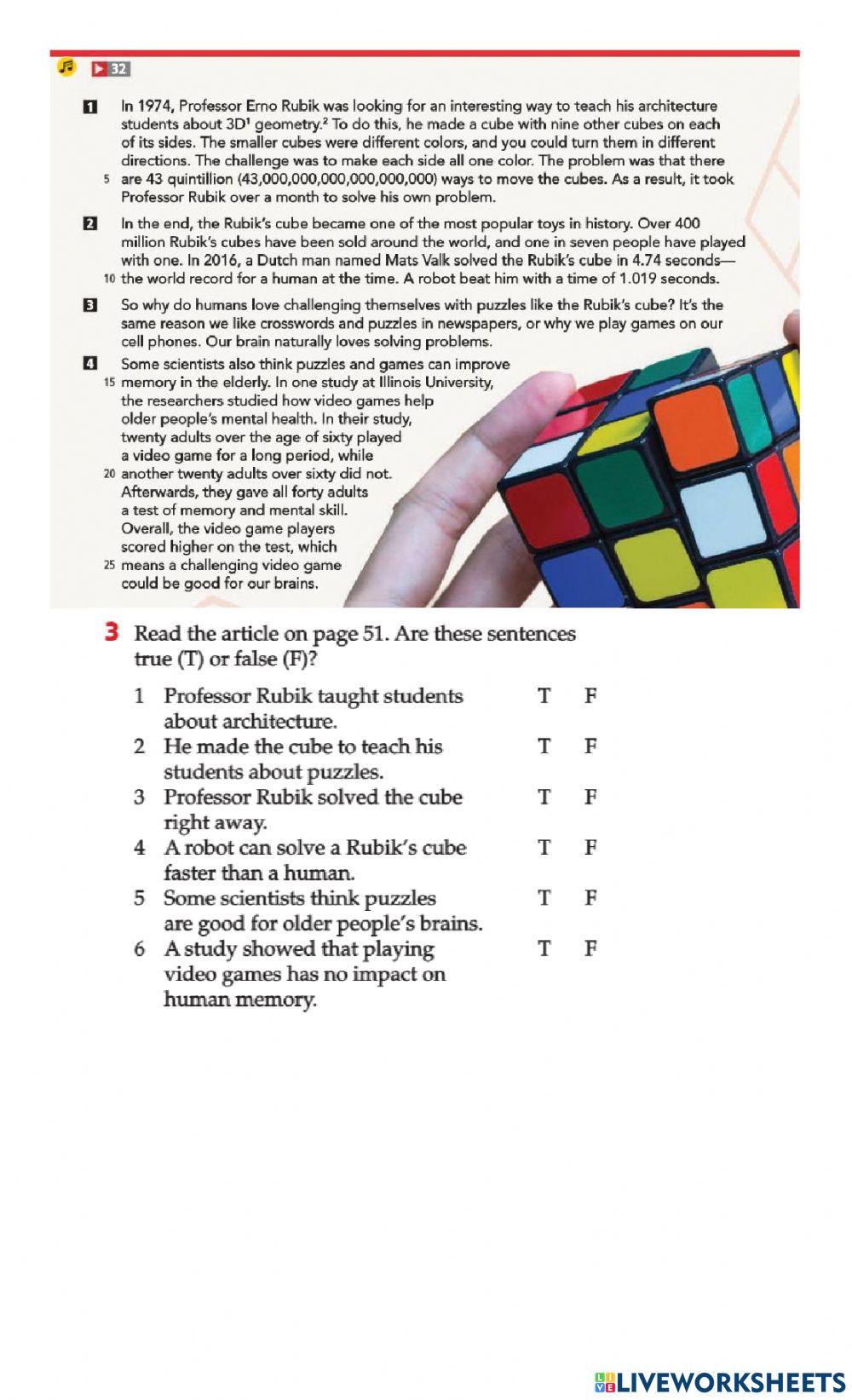 Reading comprehension