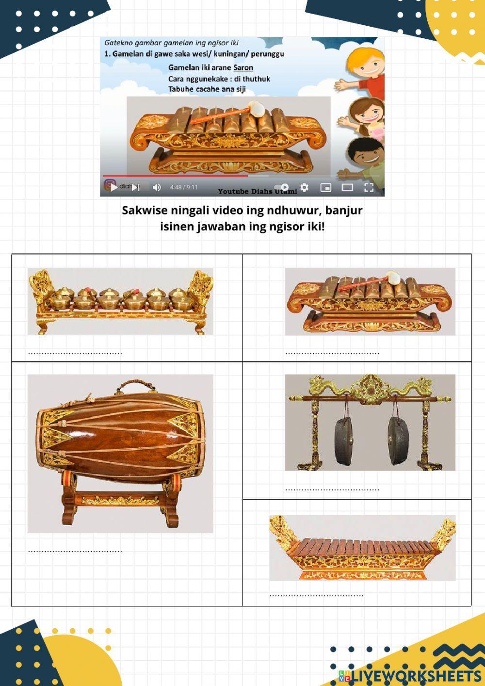 Kuis alat gamelan
