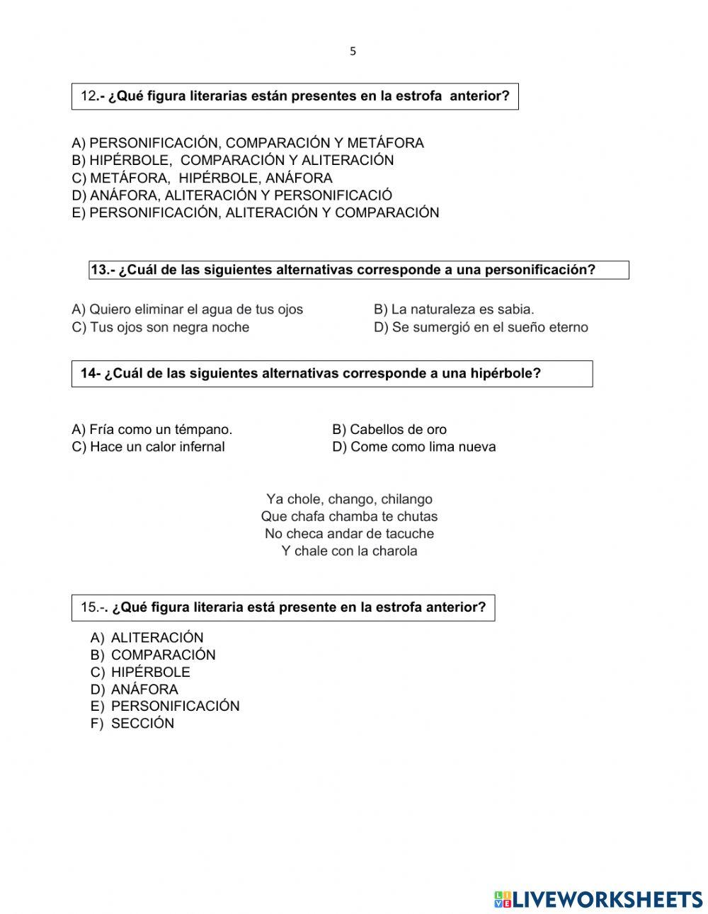 Examen género lírico