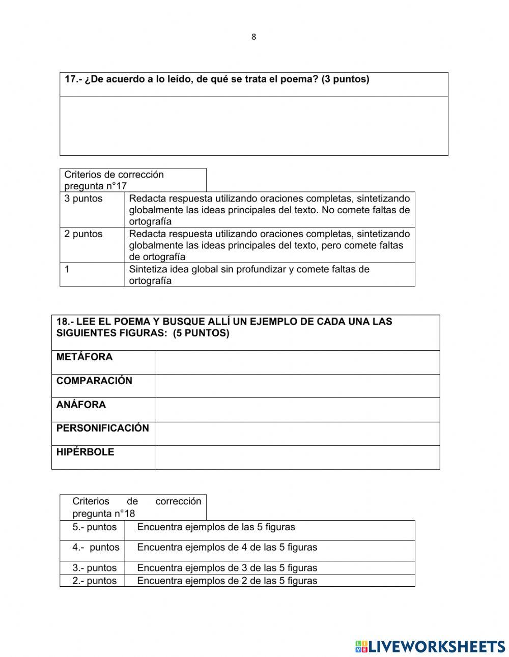 Examen género lírico