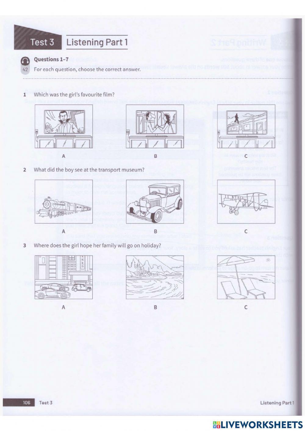Listening test (Trainer Test 3)