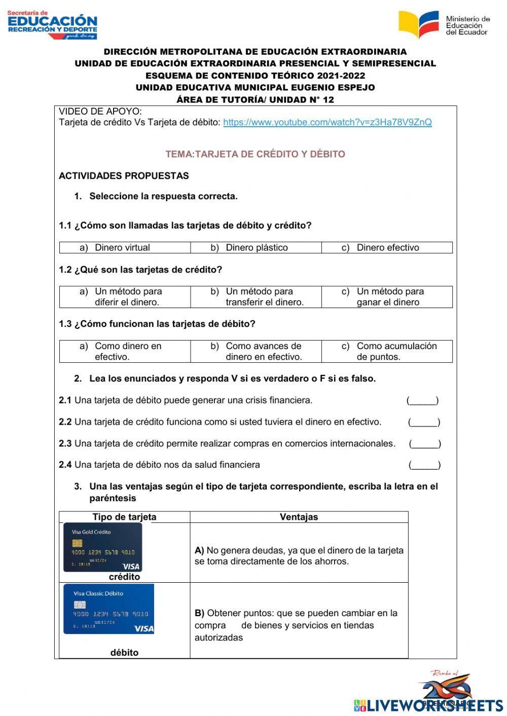 Tarjetas de Crédito