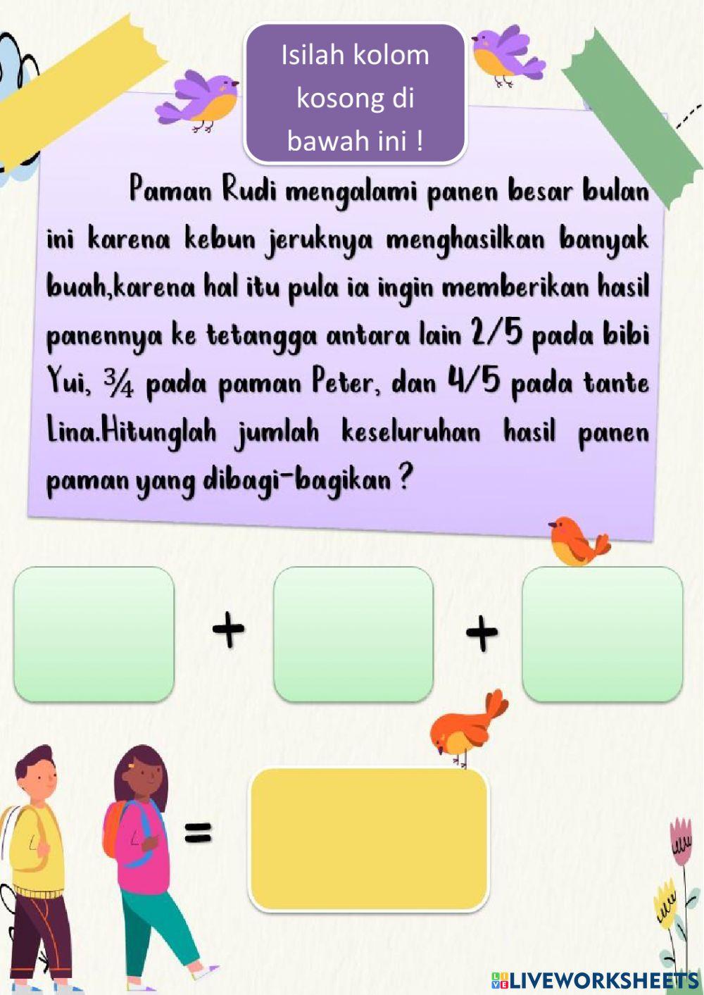 LKPD Kelas 4 Semester 1 Pecahan