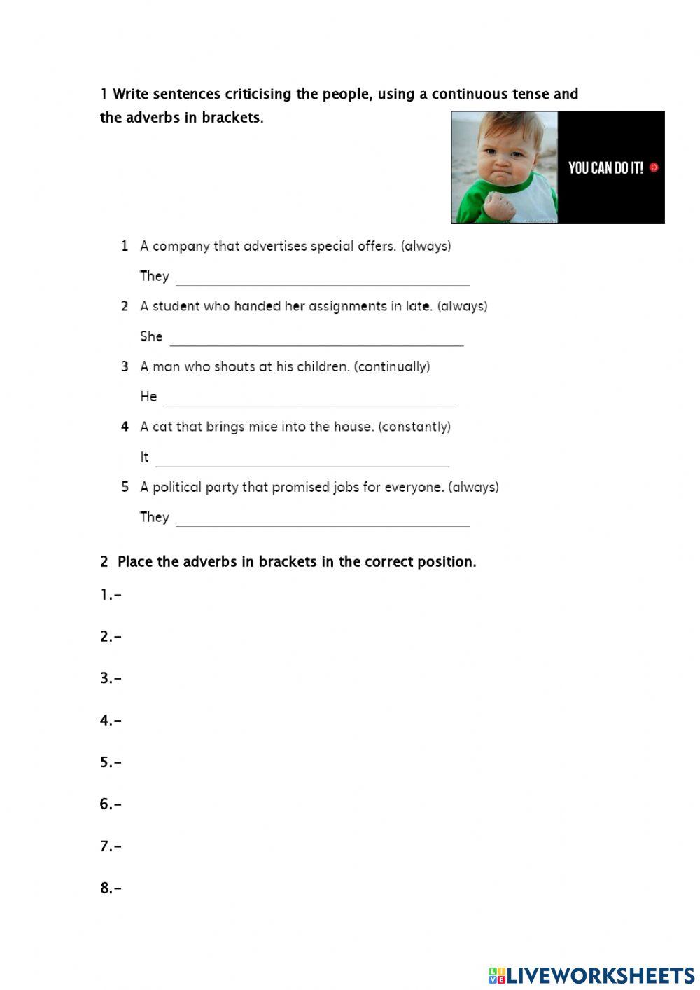 Present and past habits