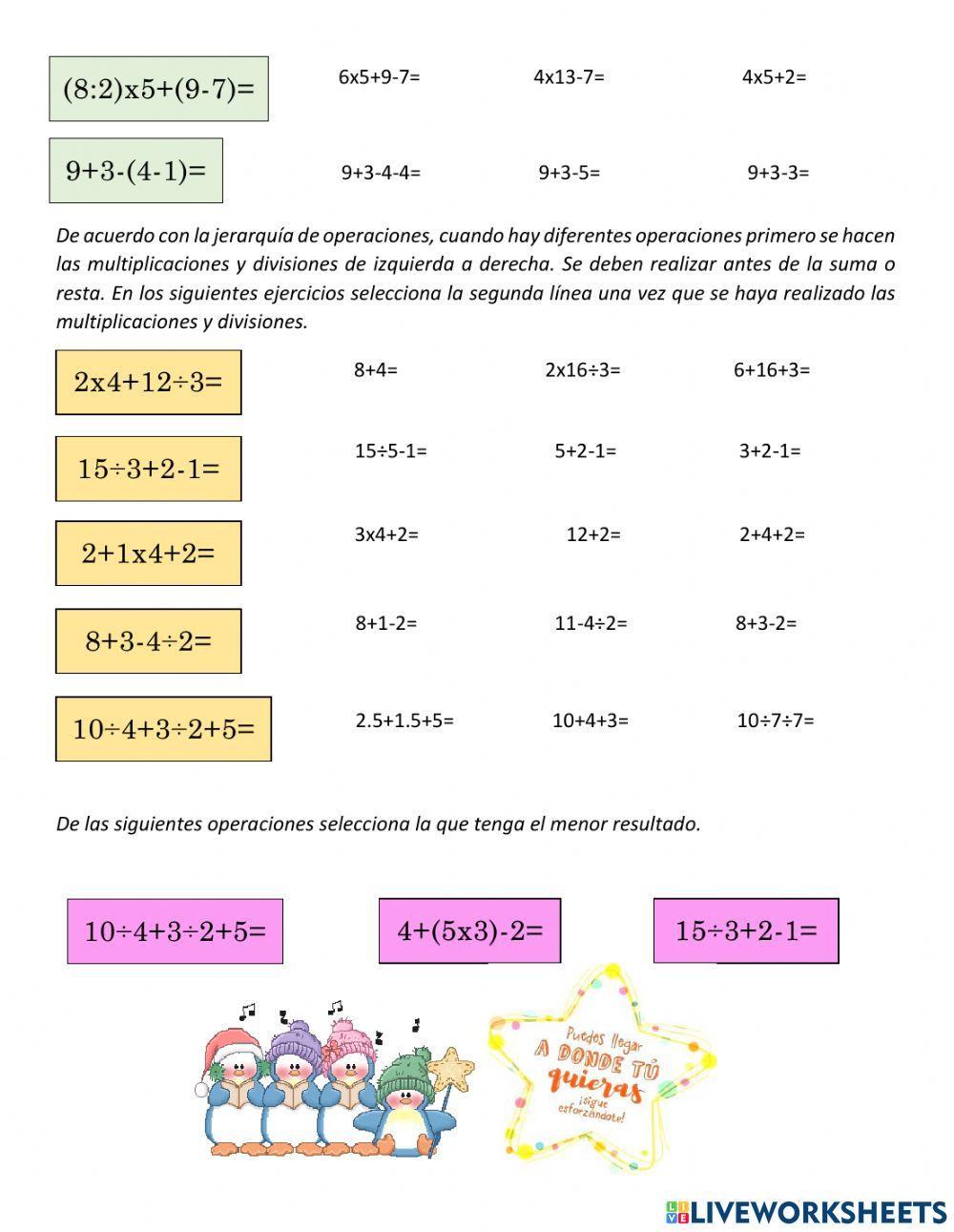 Jerarquía de operaciones 3