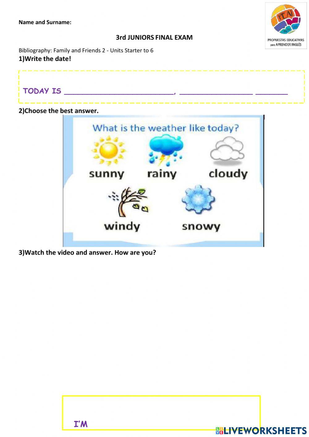 Family and Friends 2- Units 1 to 6