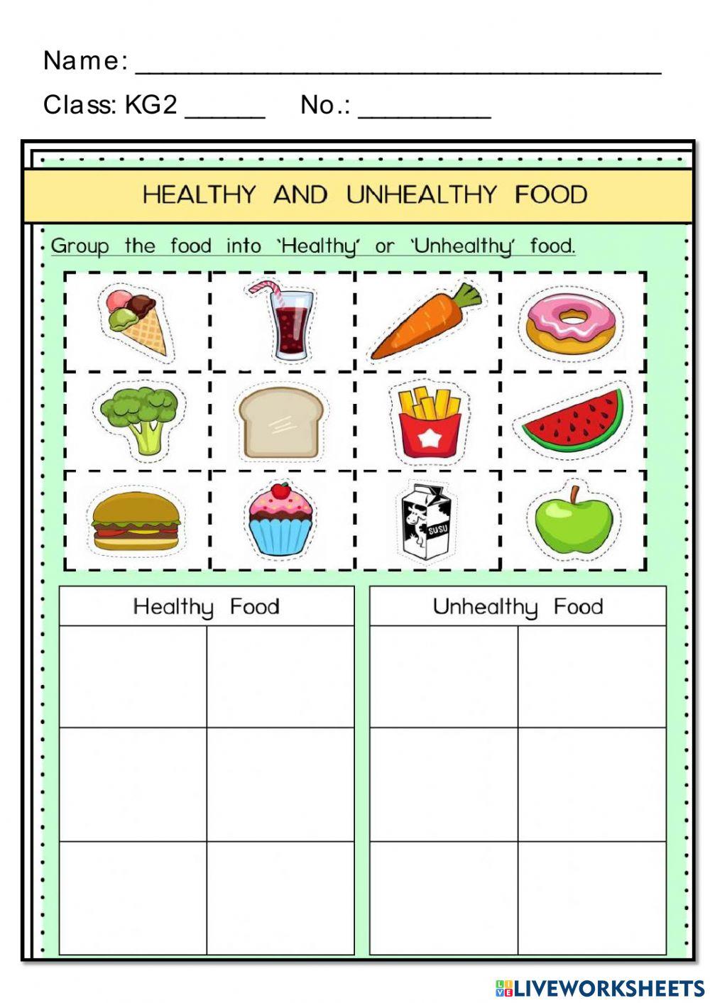 Healthy And Unhealthy Foods