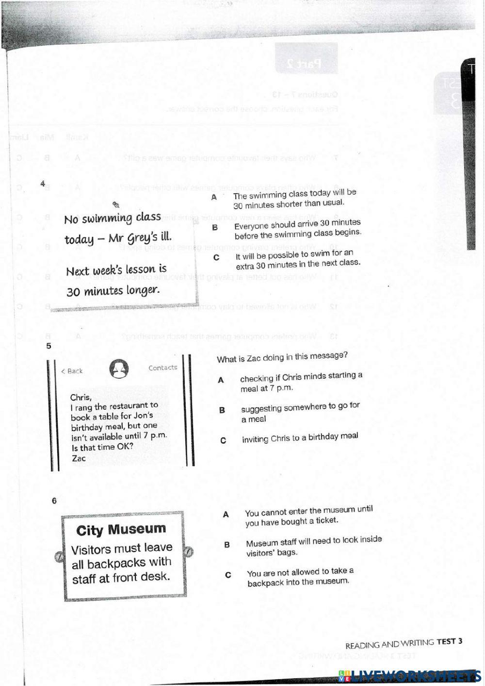 4316642 ket tests plus a2 reading test 3