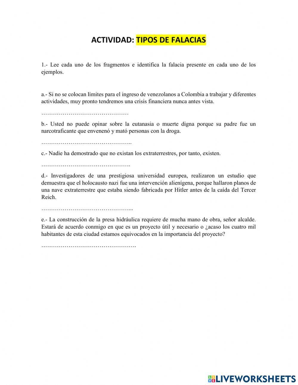 Guía de aprendizaje - Falacias