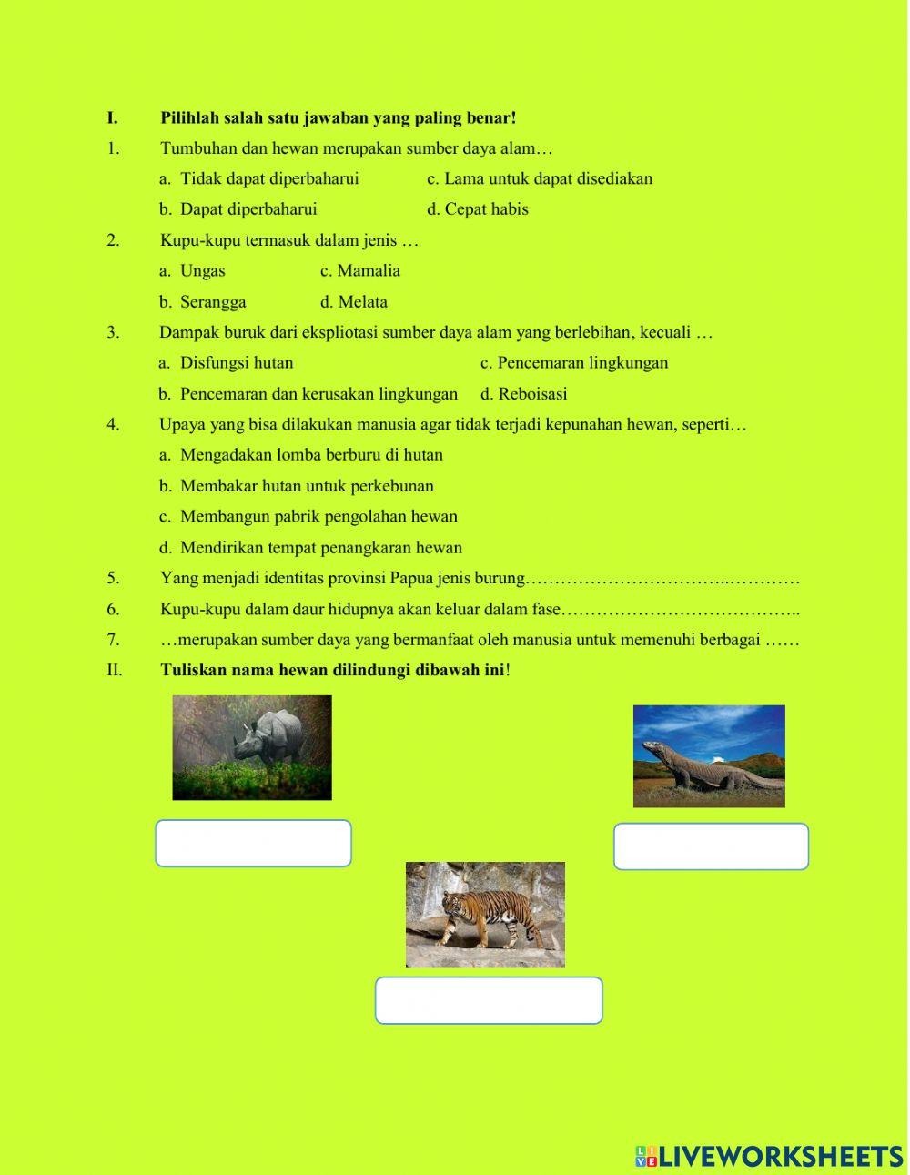 Peduli Terhadap Makhluk Hidup