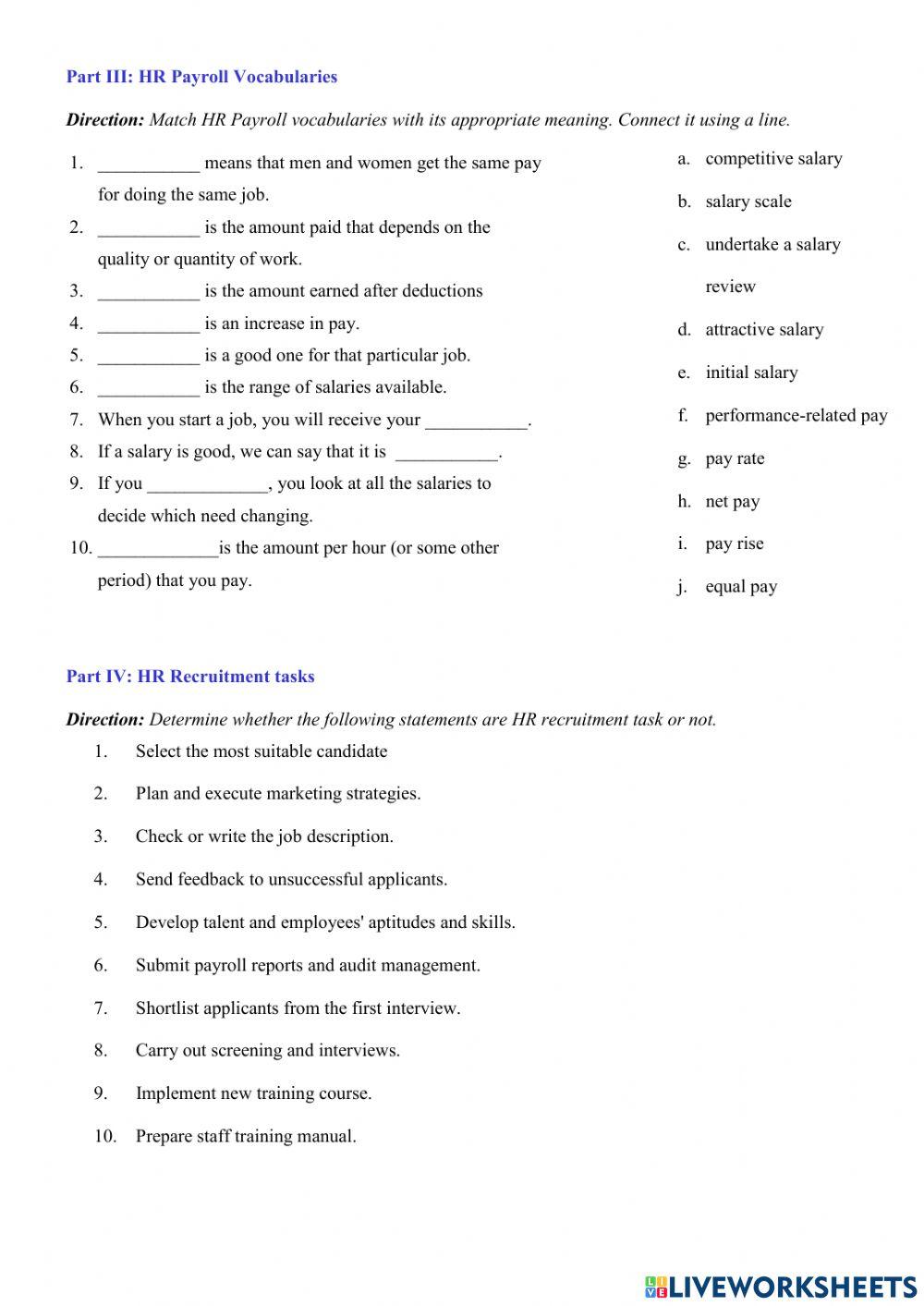 HR Intermediate (POST-EVALUATION)