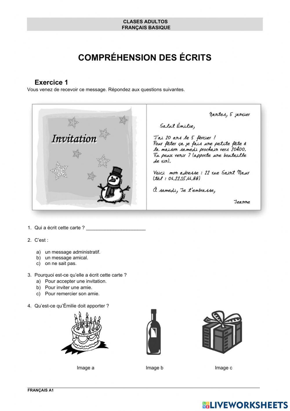 Compréhension Écrite