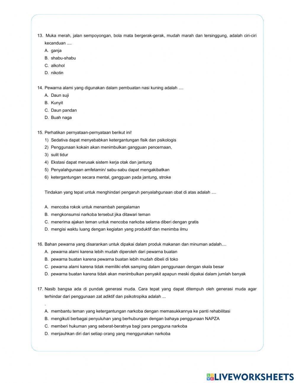 Zat Aditif dan Adiktif