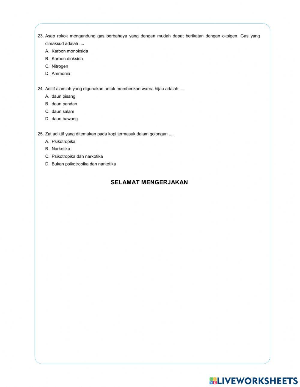 Zat Aditif dan Adiktif