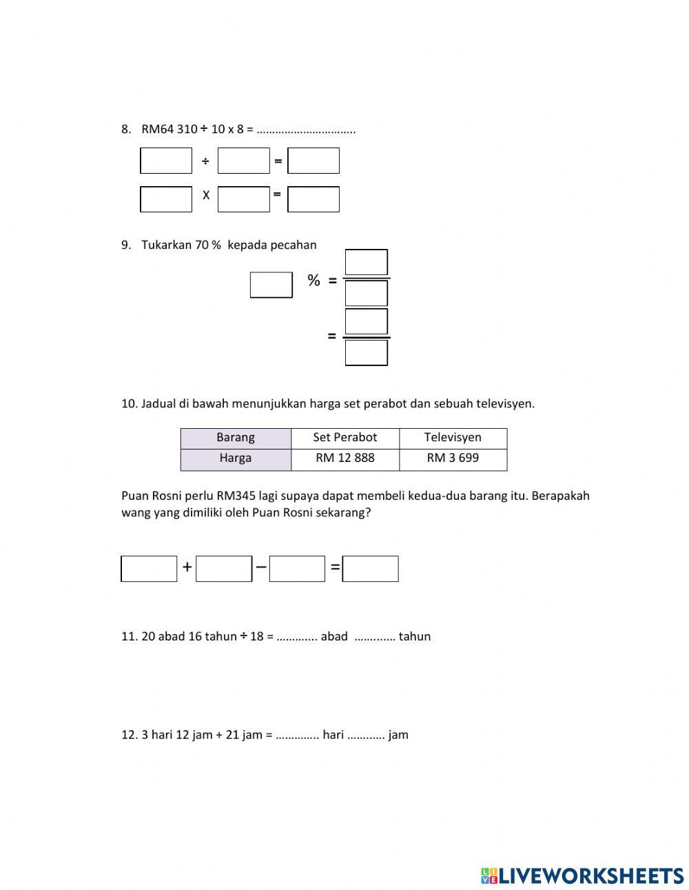 Pentaksiran Setara Standard Matematik