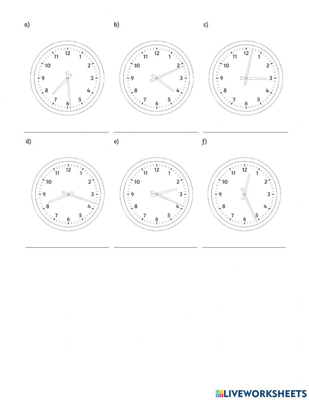 Minutes past the hour